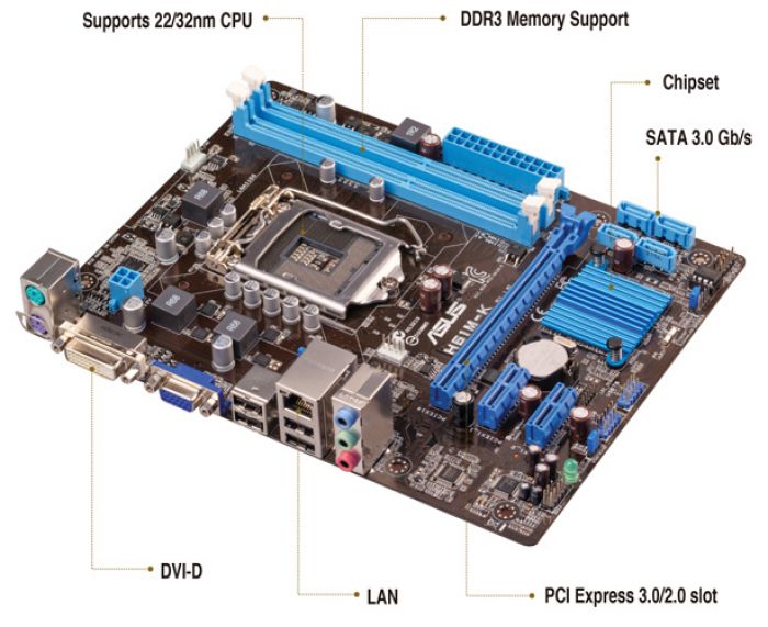 Motherboard ASUS H61 MK - Socket 1155 DDR2